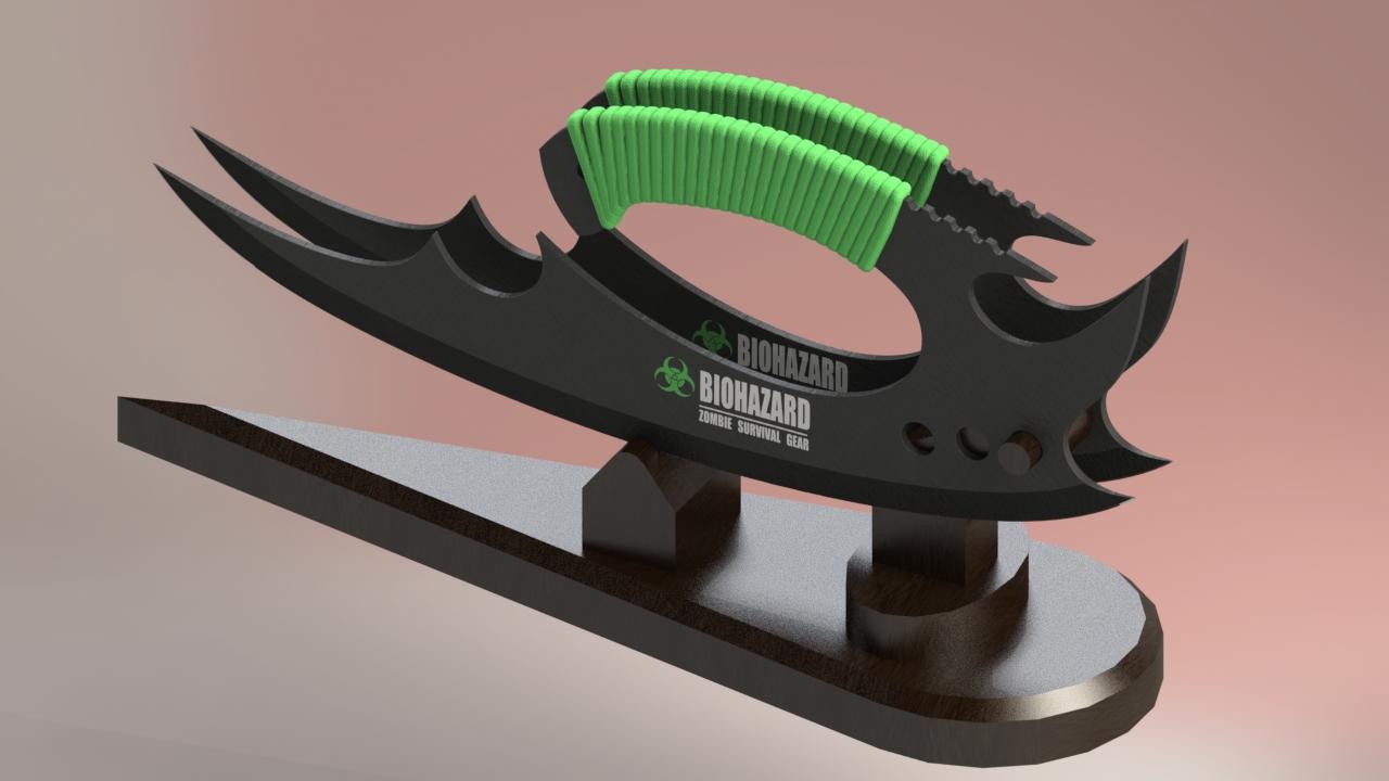 Biohazard knife (Cuchillo biohazard) 3d model