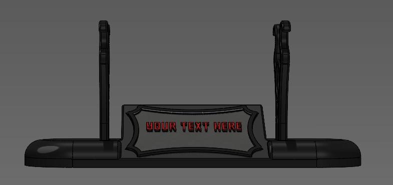 Lightsaber Stand with Customisable Name Plate 3d model