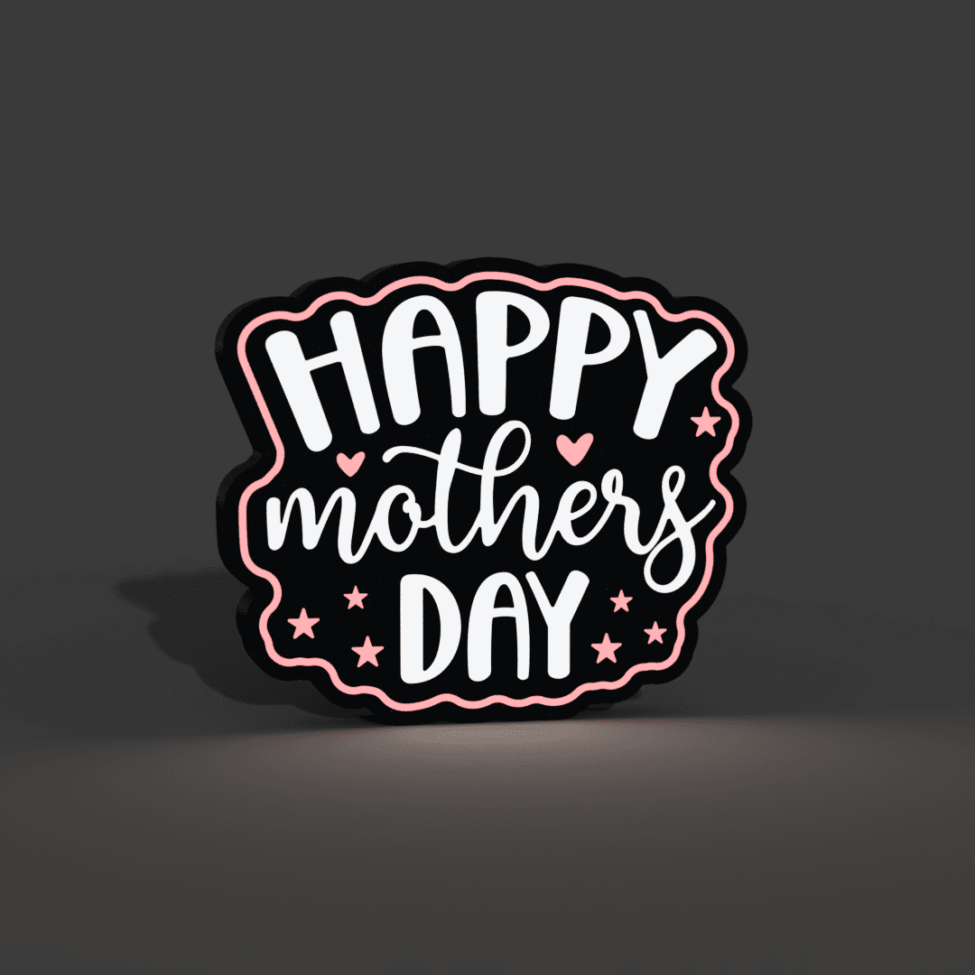 Happy Mother's Day Lightbox LED Lamp 3d model