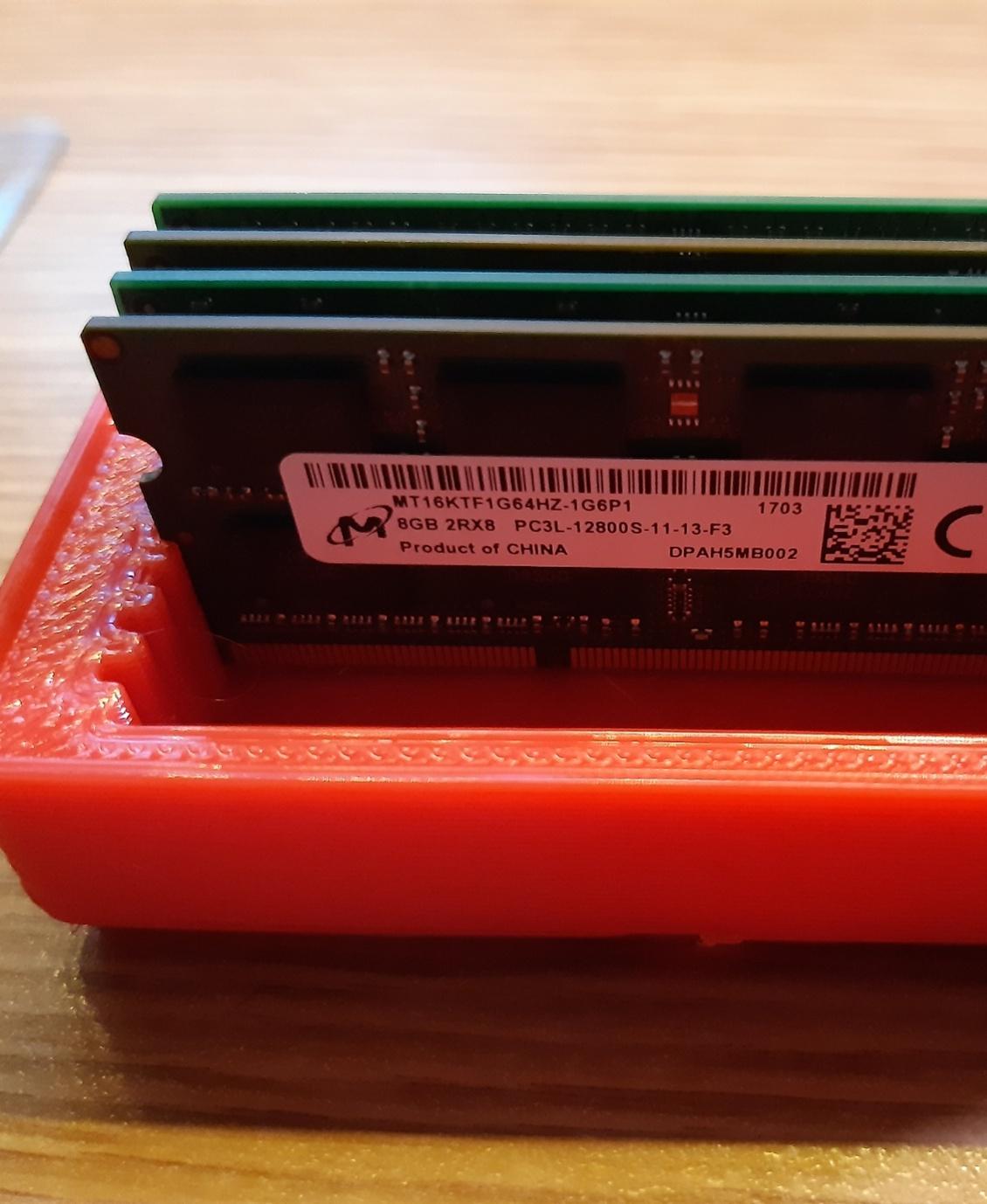 Gridfinity DDR3 SODIMM Tray 2x1x3 3d model