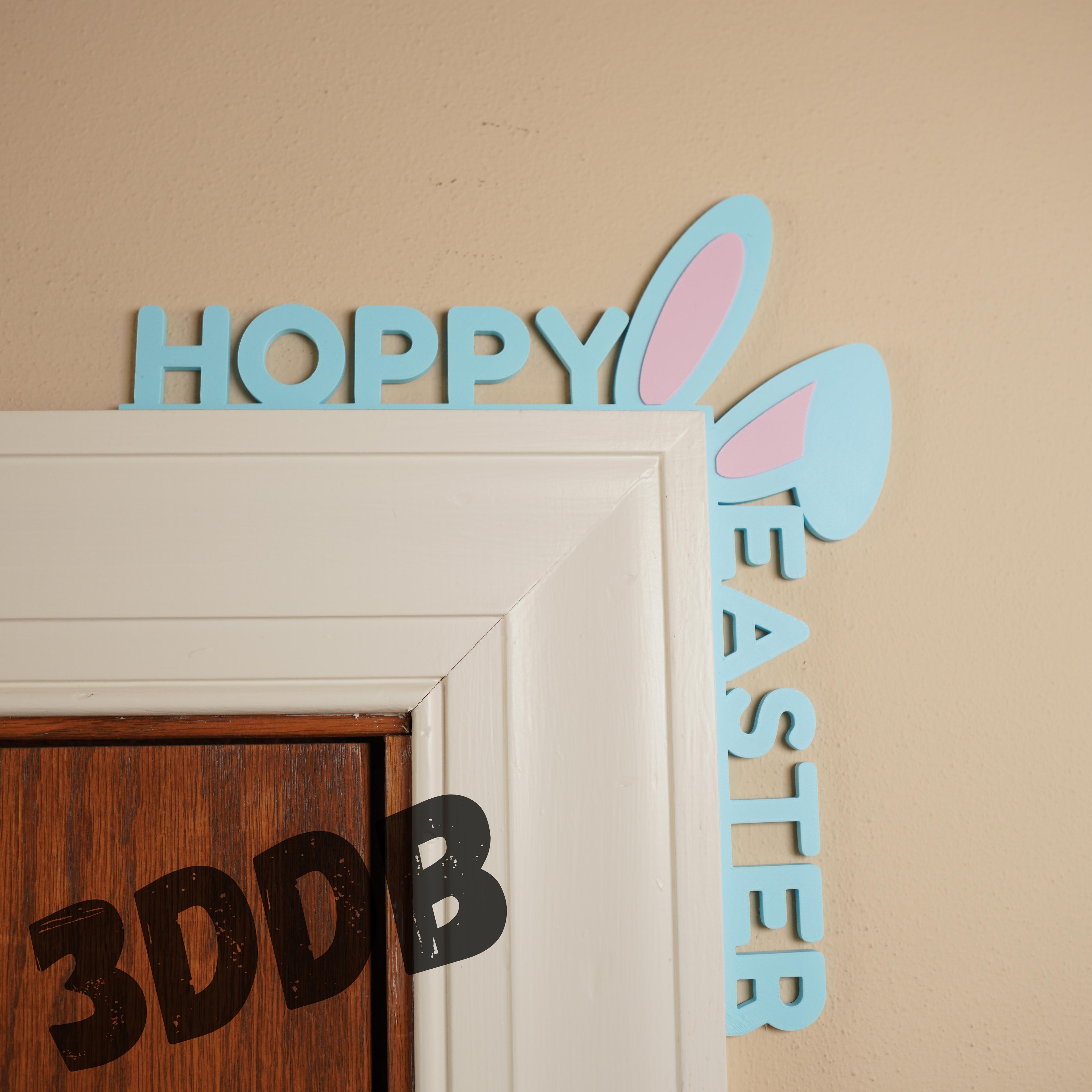 Hoppy Easter Door Topper 3d model