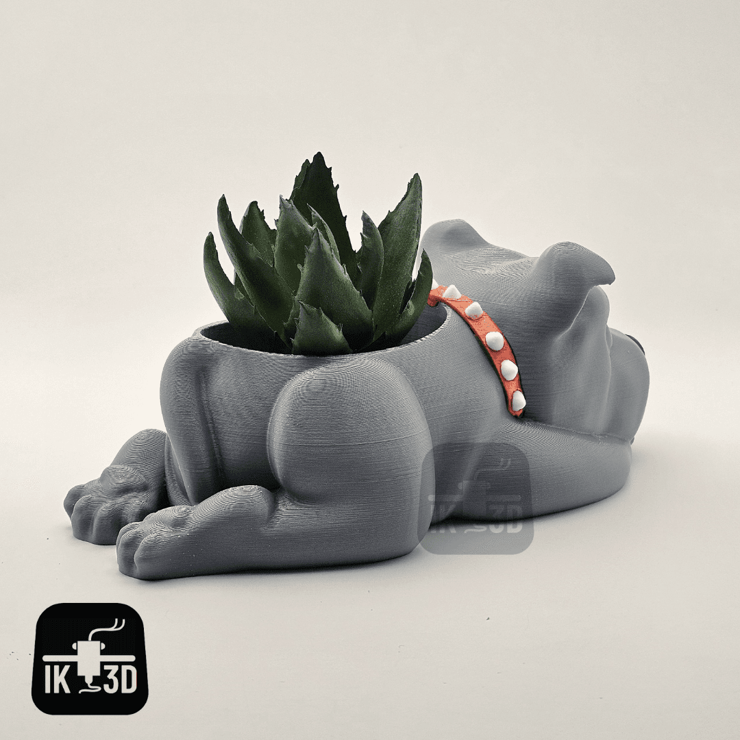 Sleepy Staffy Planter / 3MF Included / Easy to Print 3d model