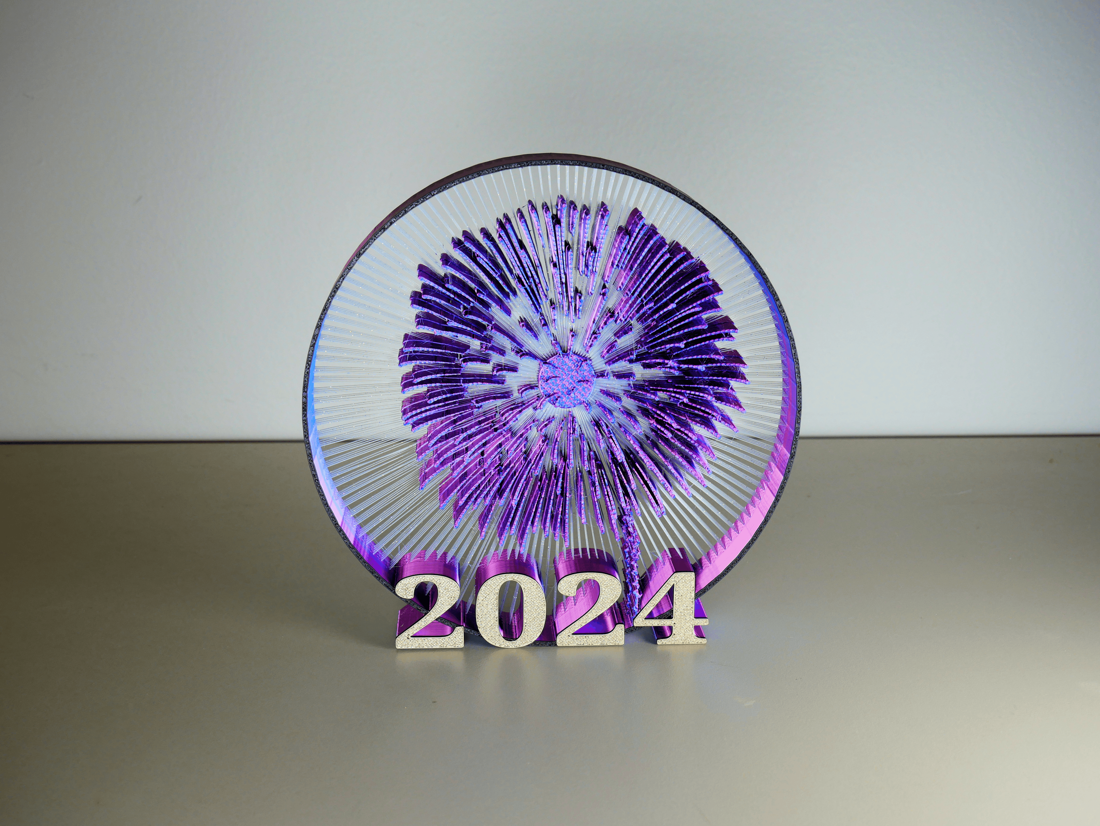 New Year String Art 2024 3d model