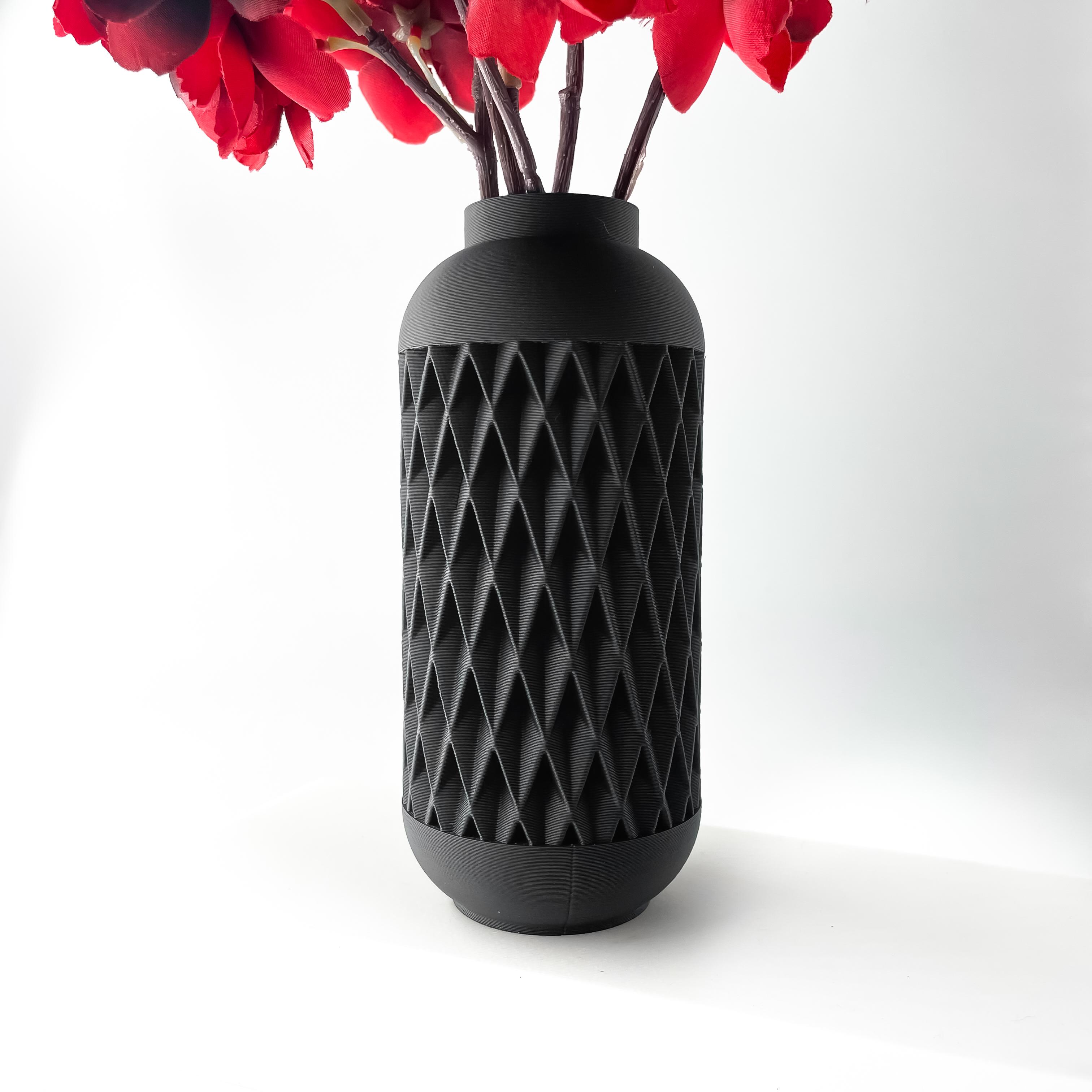 The Hesil Vase, Modern and Unique Home Decor for Dried and Flower Arrangements  | STL File 3d model