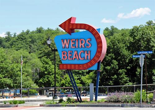 Weirs Beach Sign (HO Scale?) 3d model