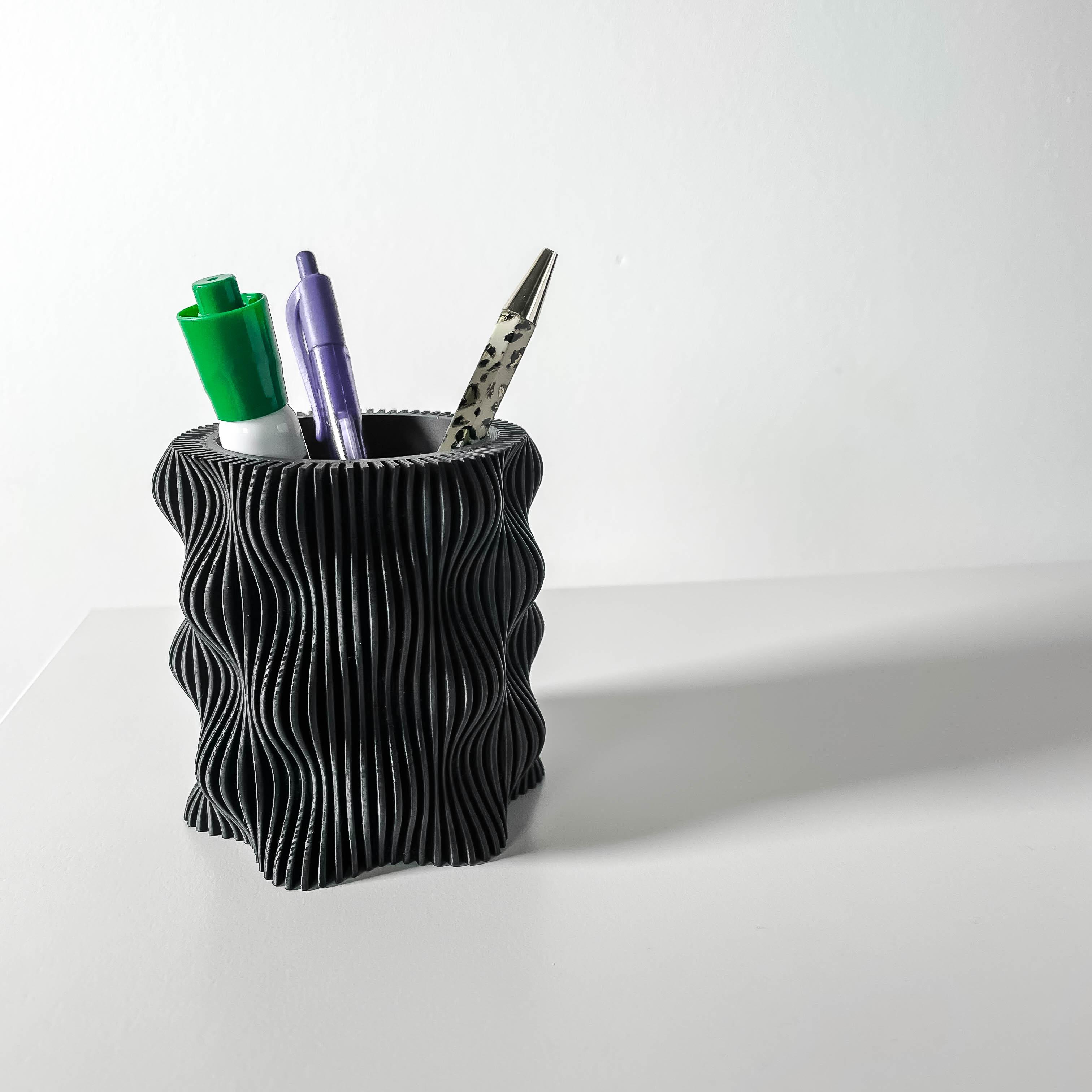 The Muxel Pen Holder | Desk Organizer and Pencil Cup Holder | Modern Office and Home Decor 3d model