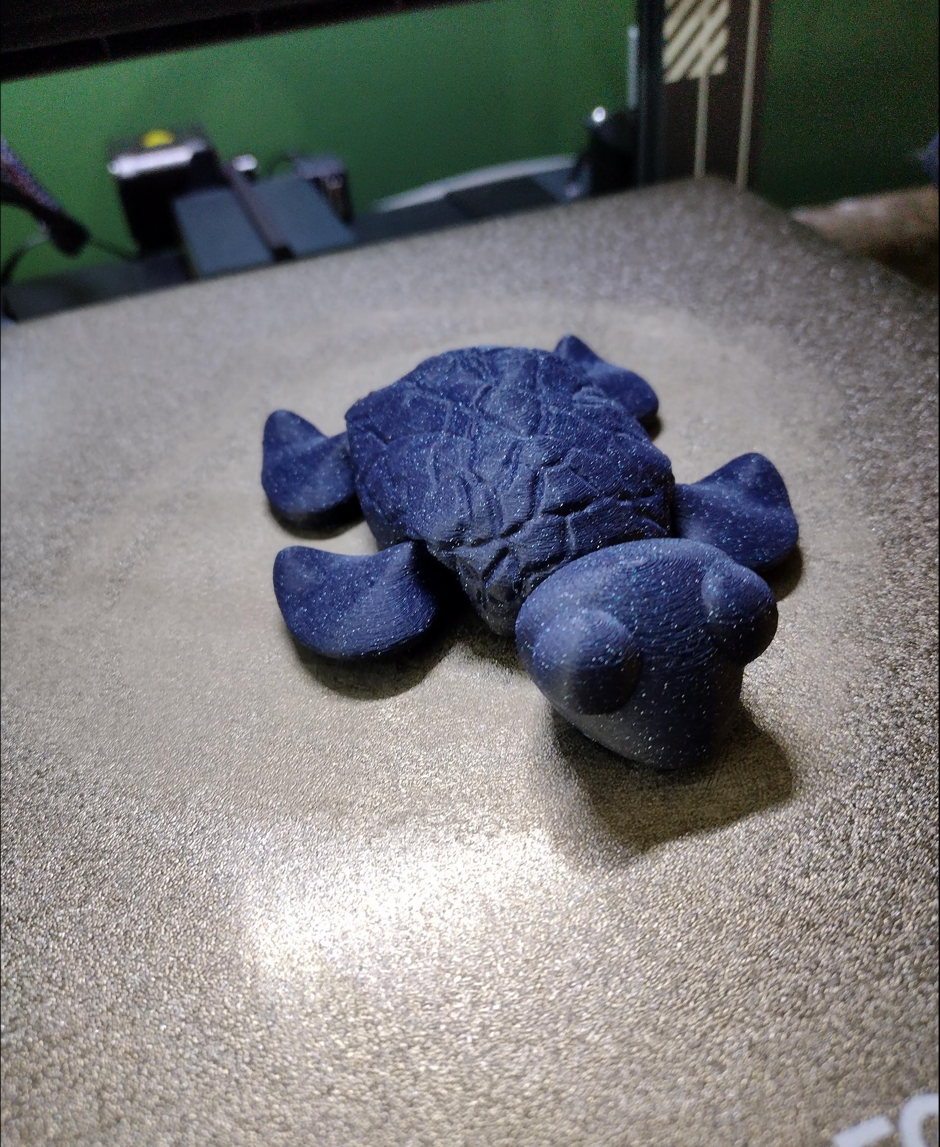 Cute Flexi Turtle - Printed in Galaxy Blue
.2 layer height
15% infill
250mms - 3d model