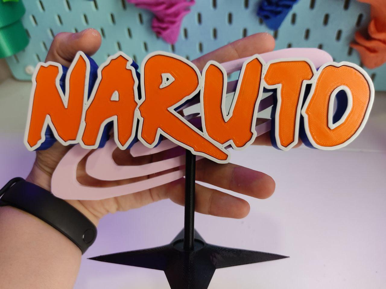 Naruto's logo stand 3d model
