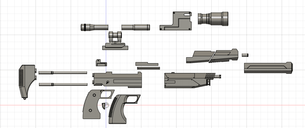 Westar 35 Carbine Blaster with Modular attachments - Star Wars 3d model