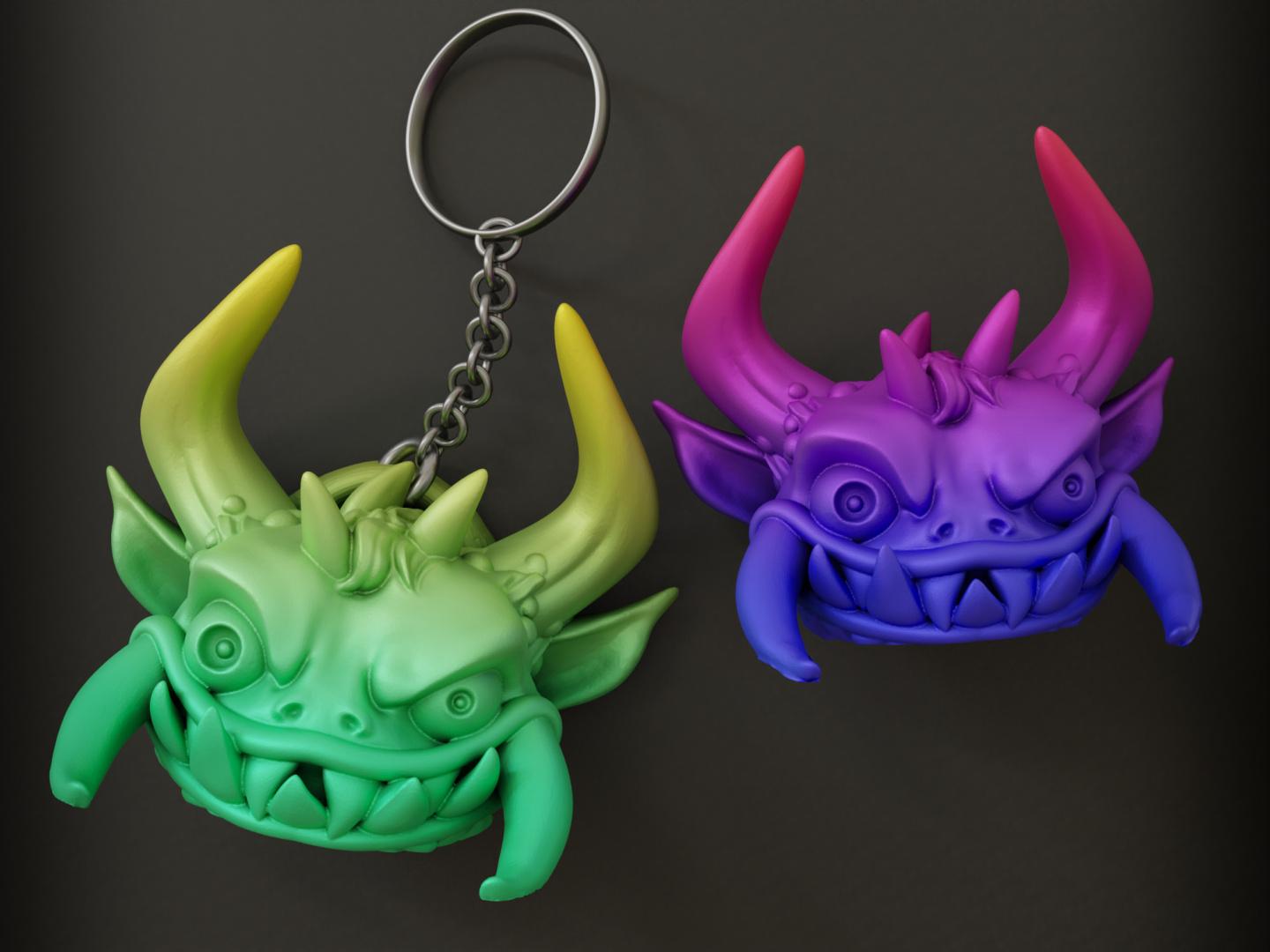 Hodag Keychain and Magnet Set 3d model