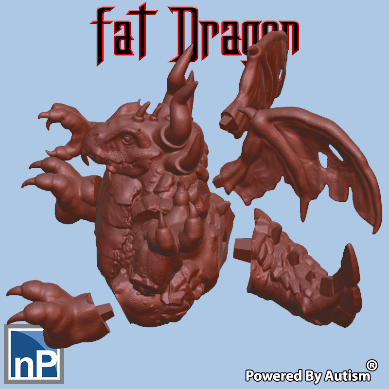 Giant Fat Dragon 3d model