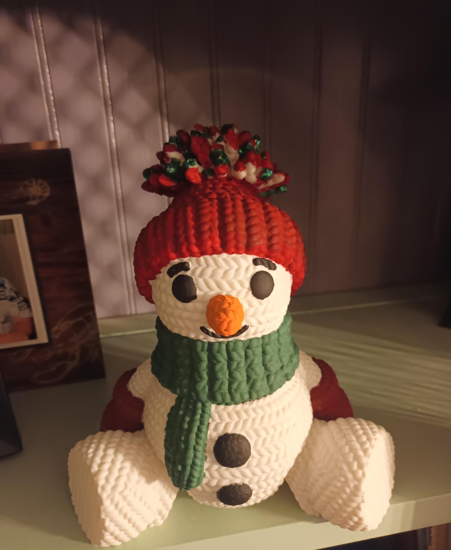 Flexi Crochet Snowman - The crochet pattern looks so real - 3d model