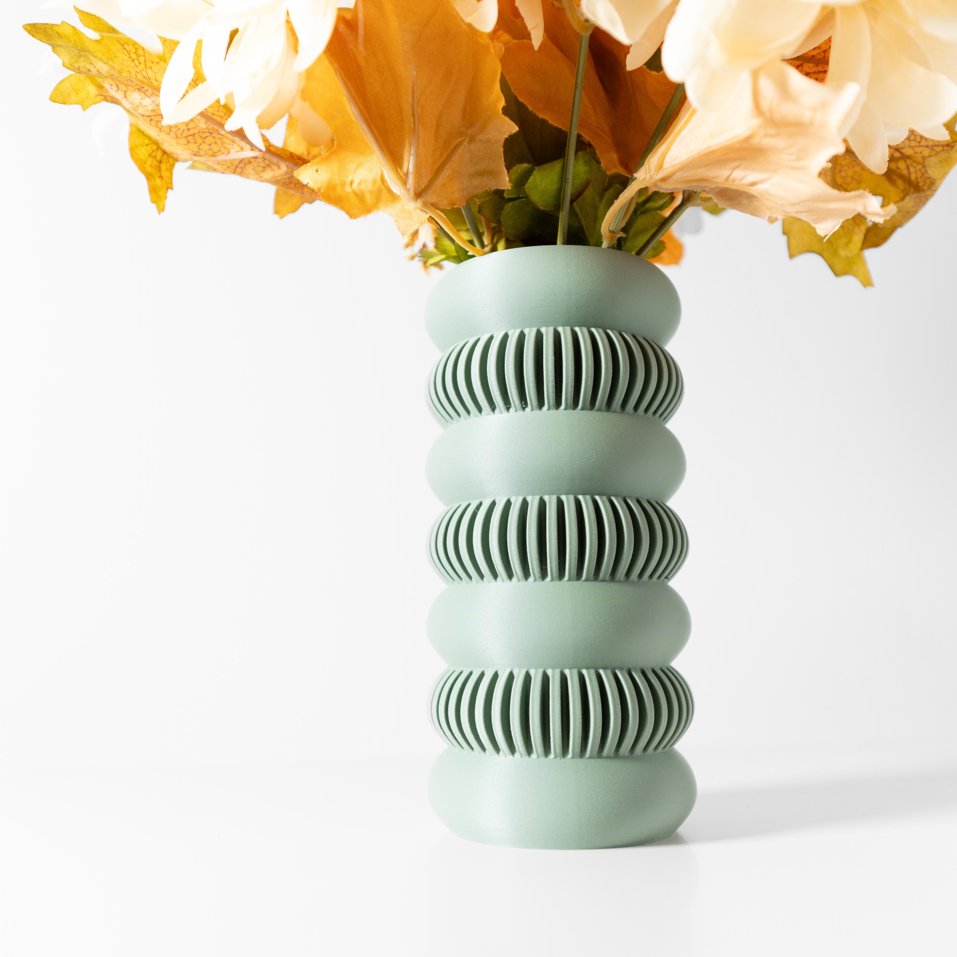 The Jino Vase, Modern and Unique Home Decor for Dried and Preserved Flower Arrangement  | STL File 3d model