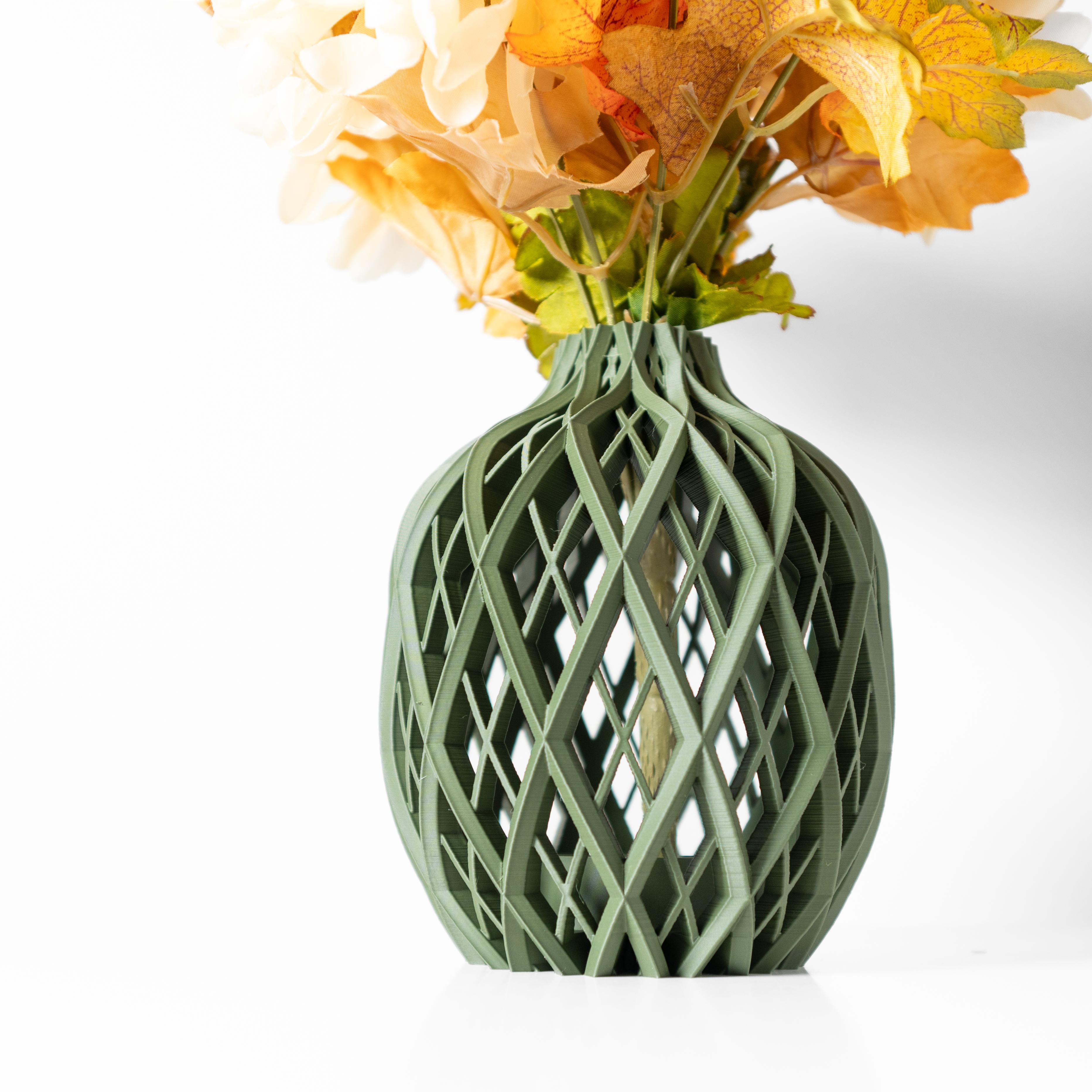 The Noki Vase, Modern and Unique Home Decor for Dried and Preserved Flower Arrangement  | STL File 3d model