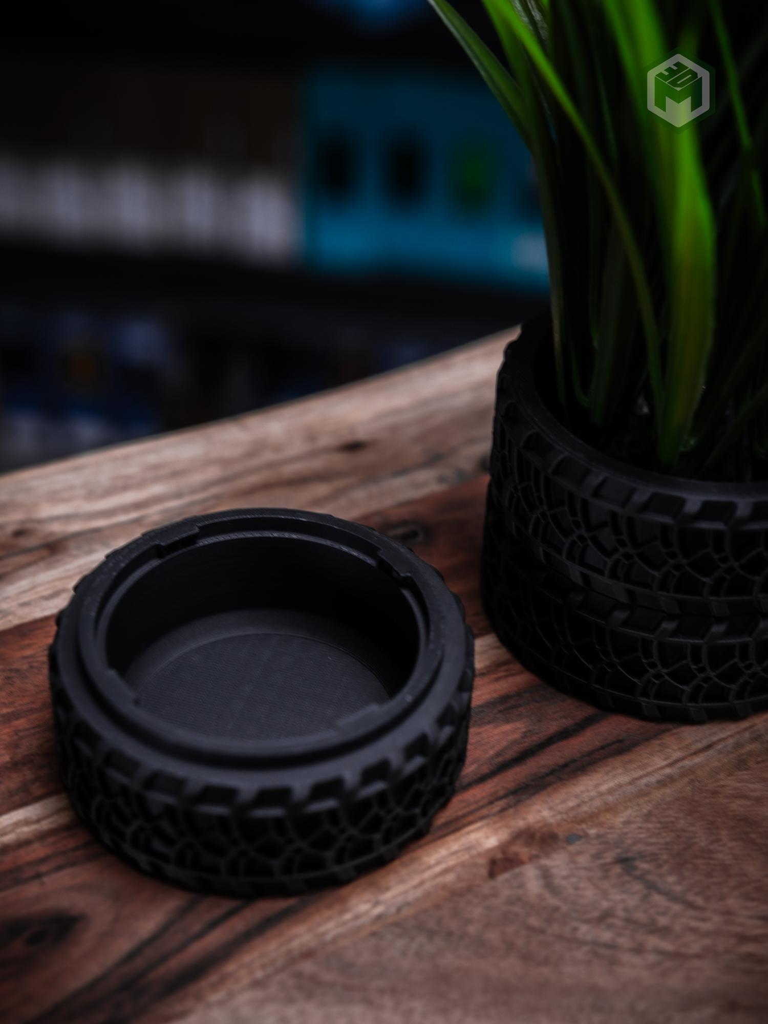 Tire Stack Planter with Drip Tray | Early Access & Commercial License 3d model