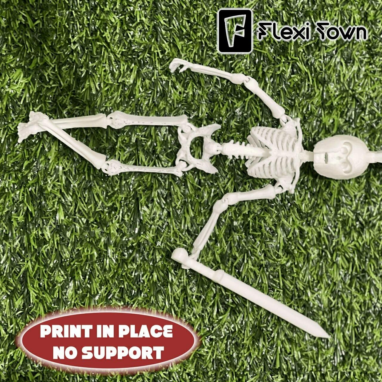 Flexi Print-in-Place Skeleton Warrior 3d model