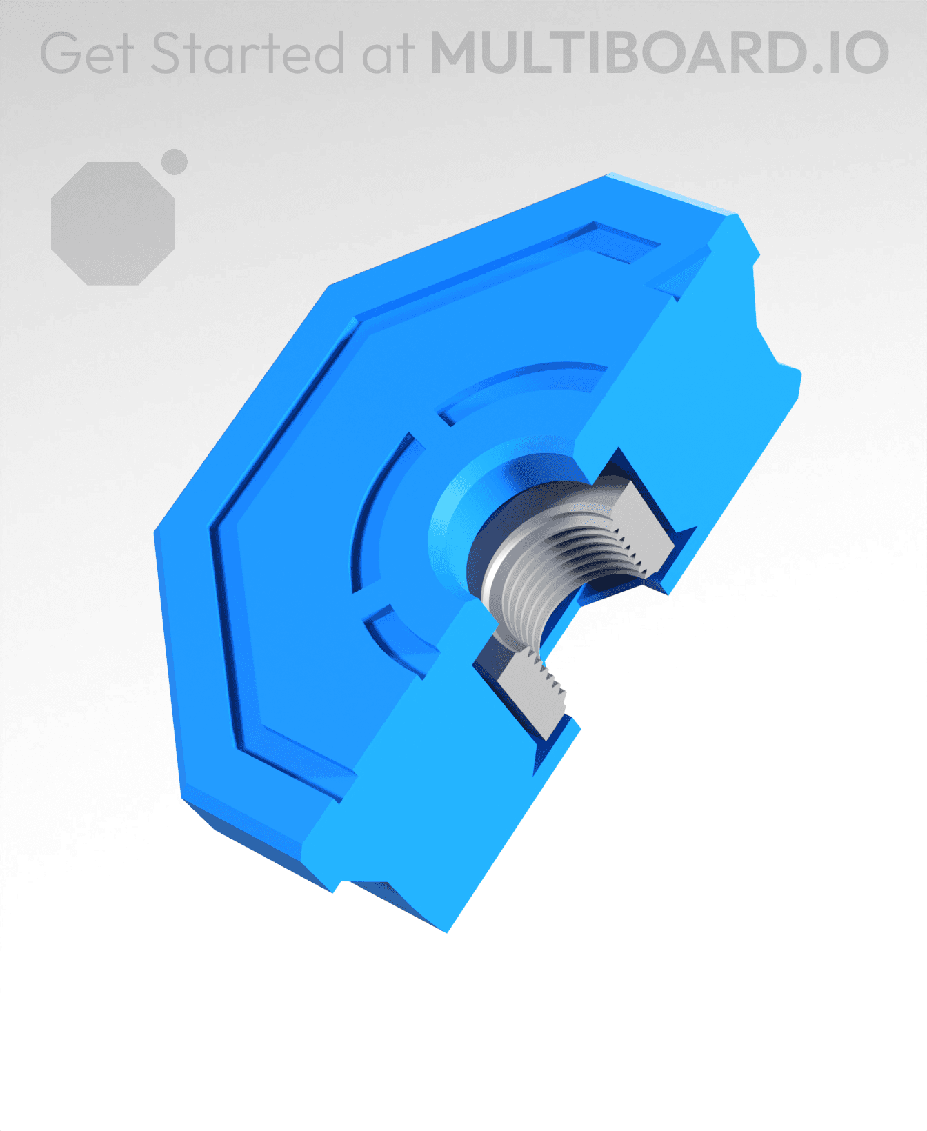 Mid-Print Nut - Weight Bearing Snap - M5 3d model