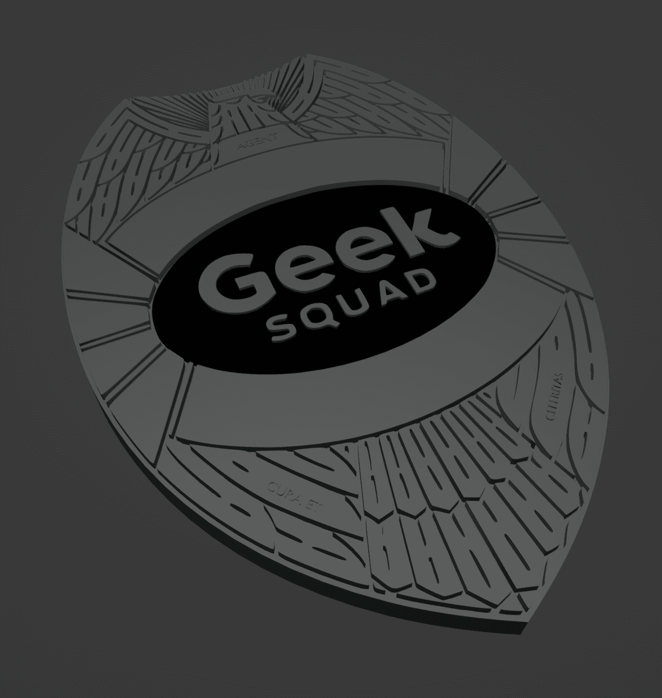 Geek Squad Badge Blank 3d model