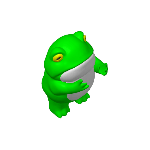 Adorable Frog Figurine Holding a Heart / 3MF Included / No Supports 3d model