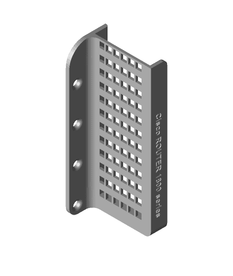 Cisco router 1800 series wall mount 3d model