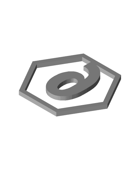 0-9 Large Digits in Hexagon Frame with Base | Table Number 3d model