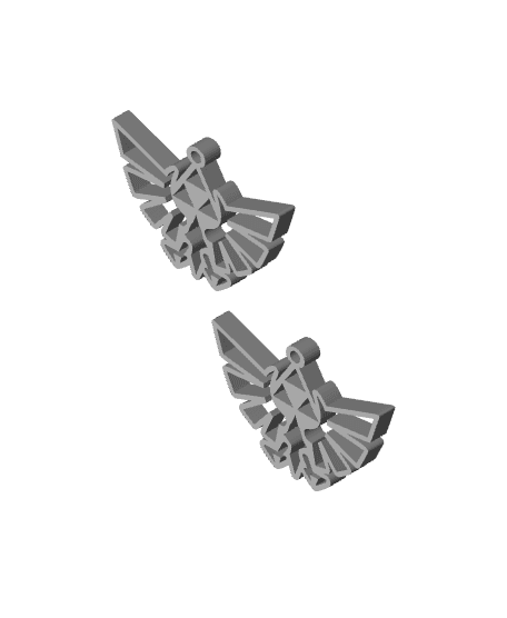 zelda hyrule crest earrings triforce keychain symbol pendant 3d model