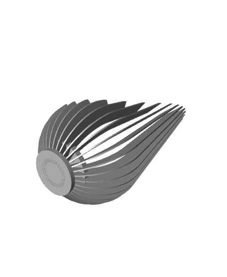 32 Piece Flame Fin Candle Holder 3d model