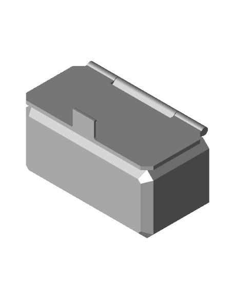 #81 Hinged Print-in-place Battery Storage Box | Fusion | Pistacchio Graphic 3d model