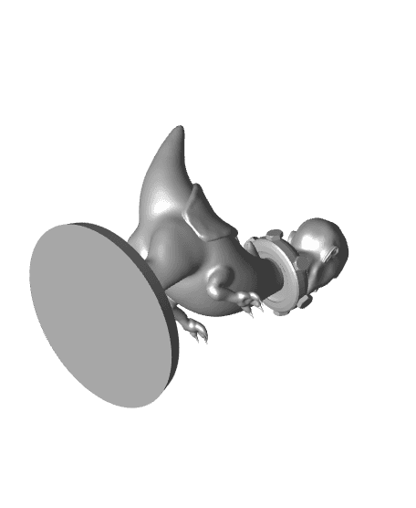 DENNIS - TTRPG MINIATURE - DINOSAUR MAN - SPACE DRAGON 3d model