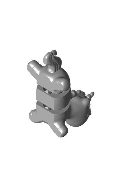 3D Flexi Unicorn Keychain (Limited Time Free) 3d model