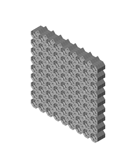 9x9 Multiboard Side Tile x4 Stack 3d model