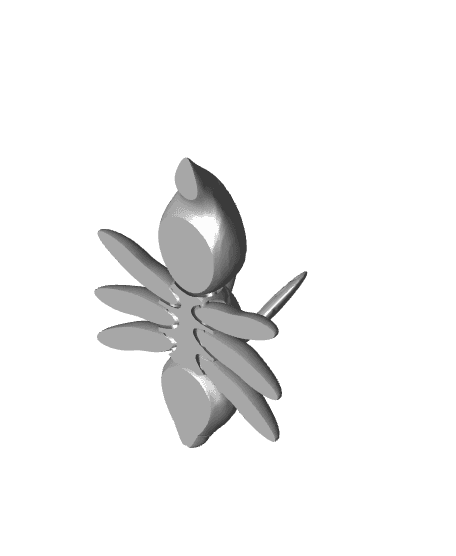 SIMPLE FLEXI WASP - SUPPORT FREE - PRINT IN PLACE 3d model