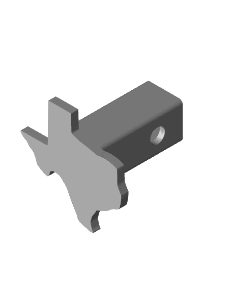 Texas Trailer Hitch Cover 3d model