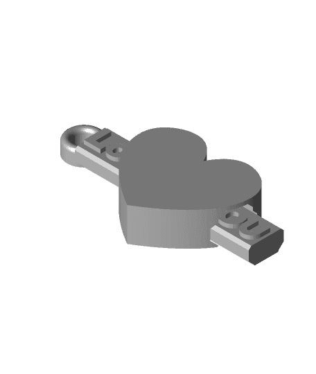 Mini Flip Heart Keychain 3d model