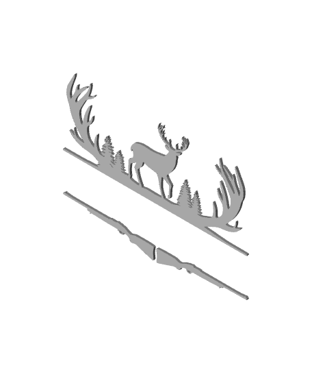 deer wall art hunter wall decor hunting decoration 3d model