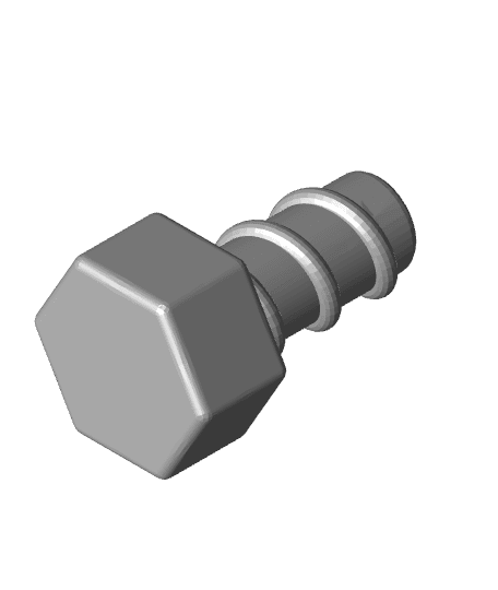 Trial bolt and nut 3d model