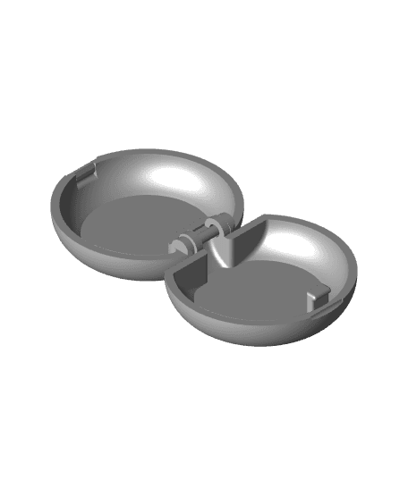 Earplug Case, Small Clamshell 3d model