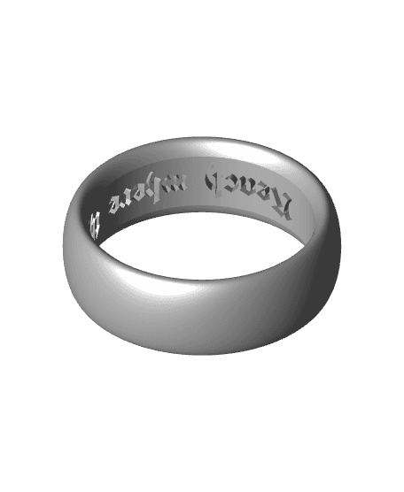 ELVISH RING WITH YOUR LIFE MOTTO 3d model
