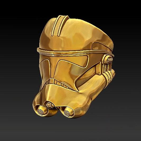 Star Wars Stormtrooper Clone character ring 3d model