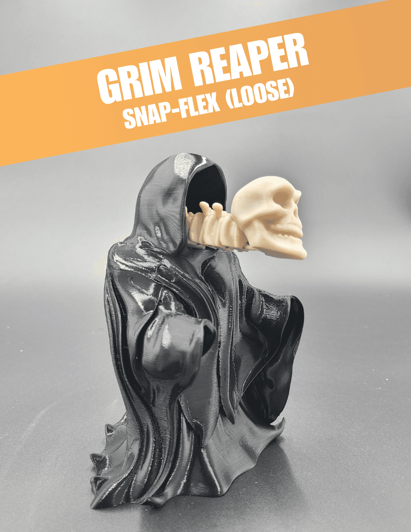 Grim Reaper, Slim Reaper - Articulated Snap-Flex Fidget (Loose Joints) 3d model
