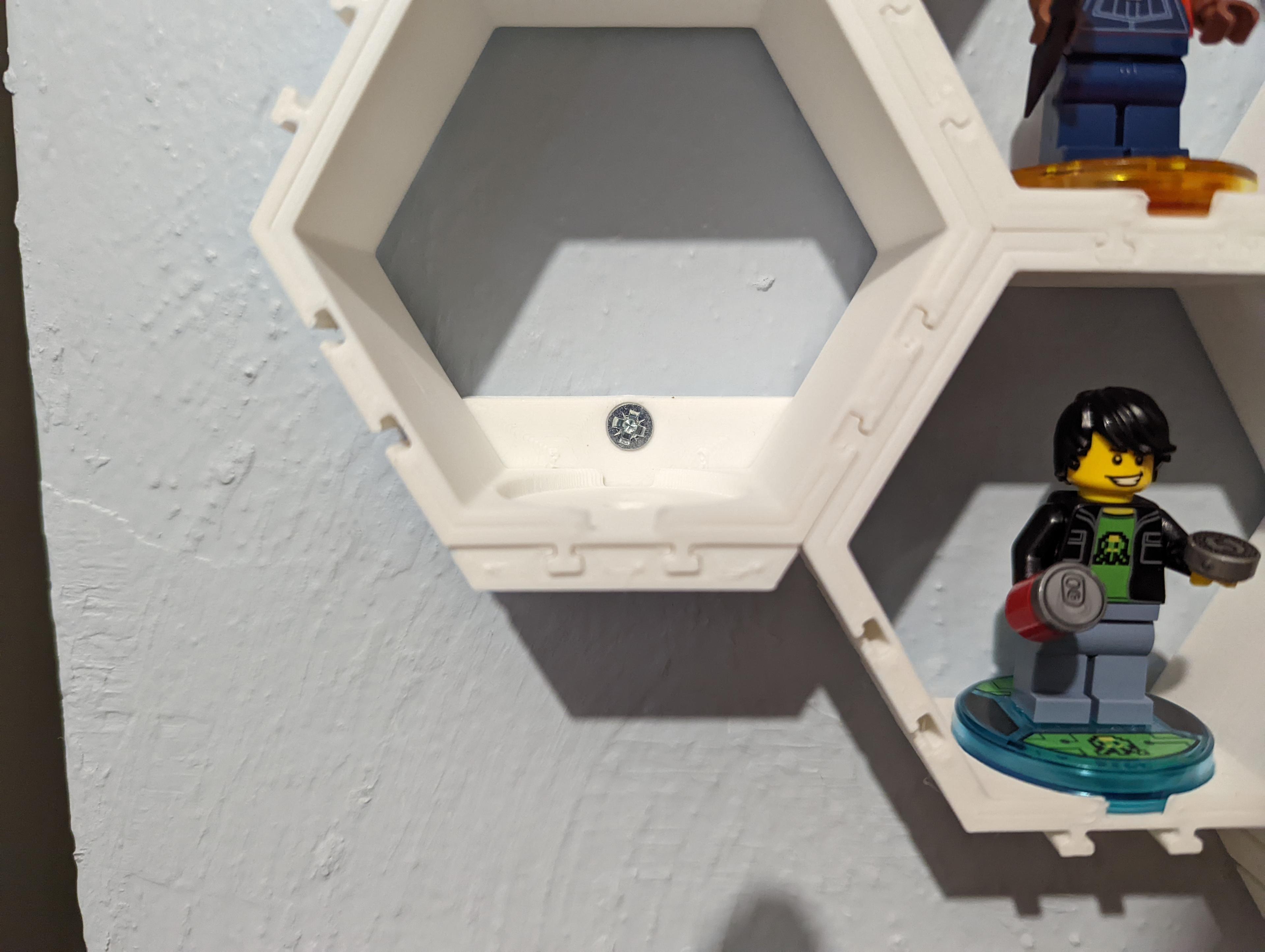 LEGO Minifig Hexagons Wall Mounts 3d model