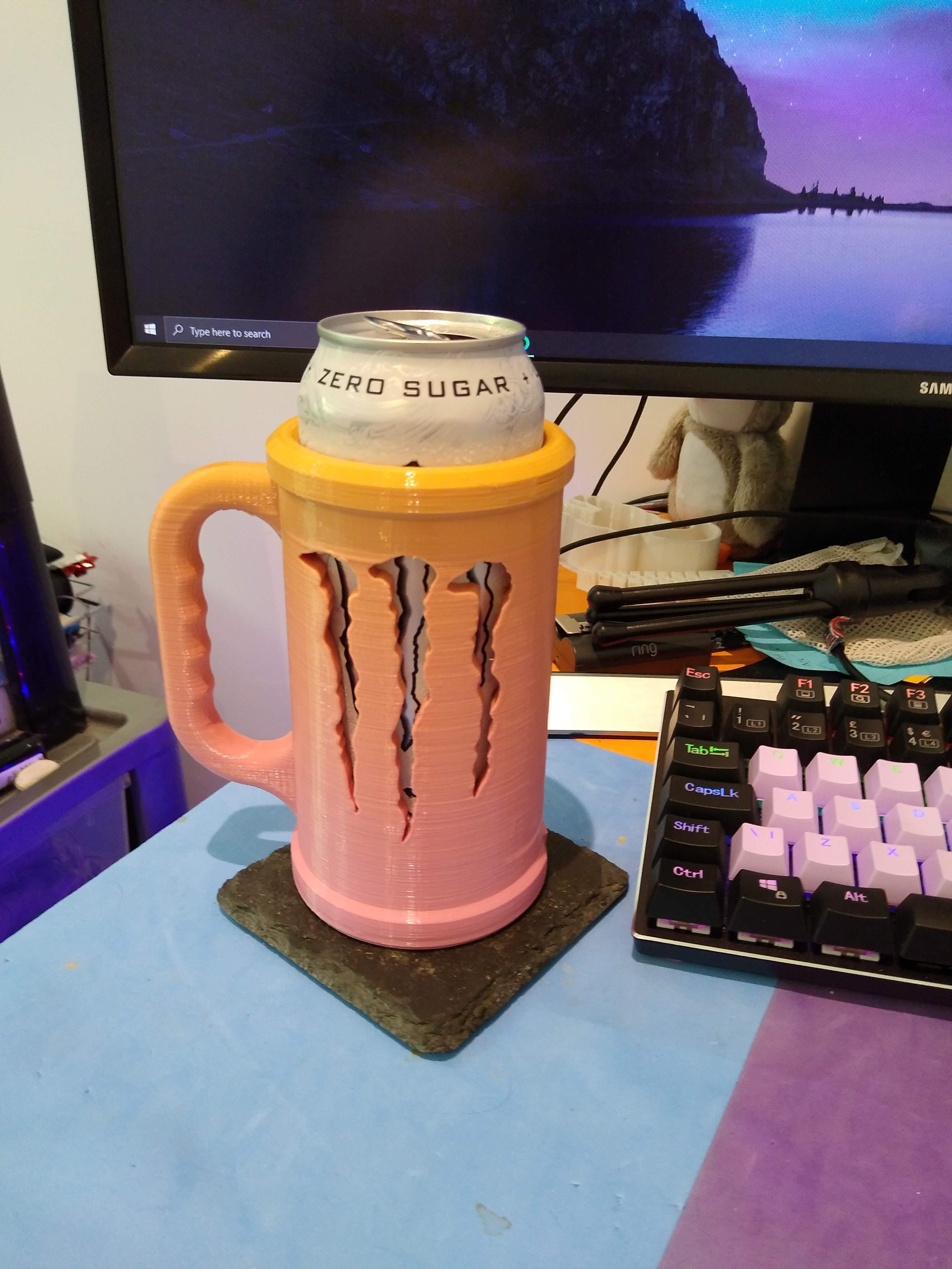 Kyle Cup V5 - NEW DESIGN - Chad Chalice - Stimulant Stein - Monster Energy Drink Can Cup - V5 in Rainbow - 3d model