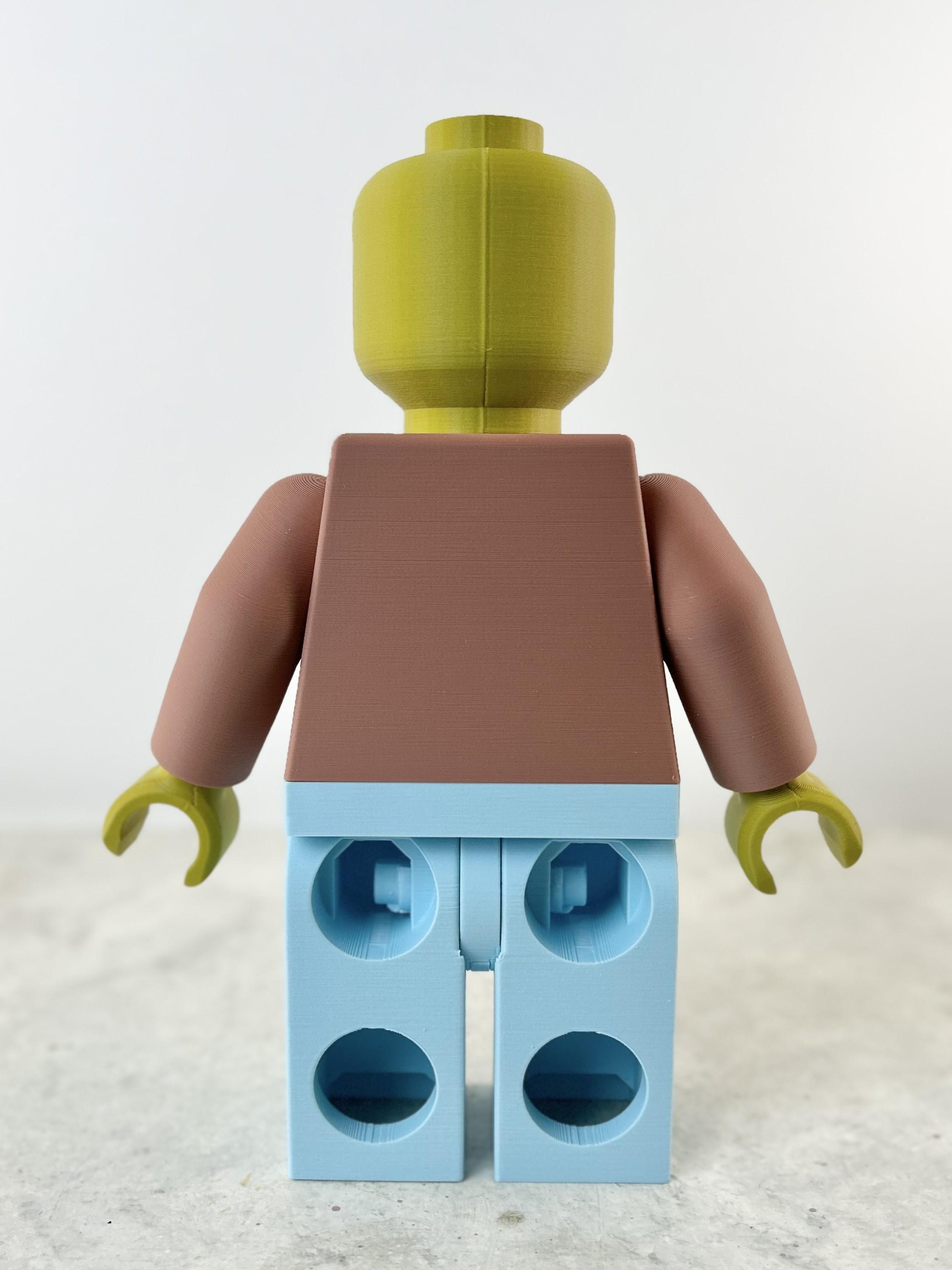 Generic Figure (6:1 LEGO-inspired brick figure, NO MMU/AMS, NO supports, NO glue) 3d model