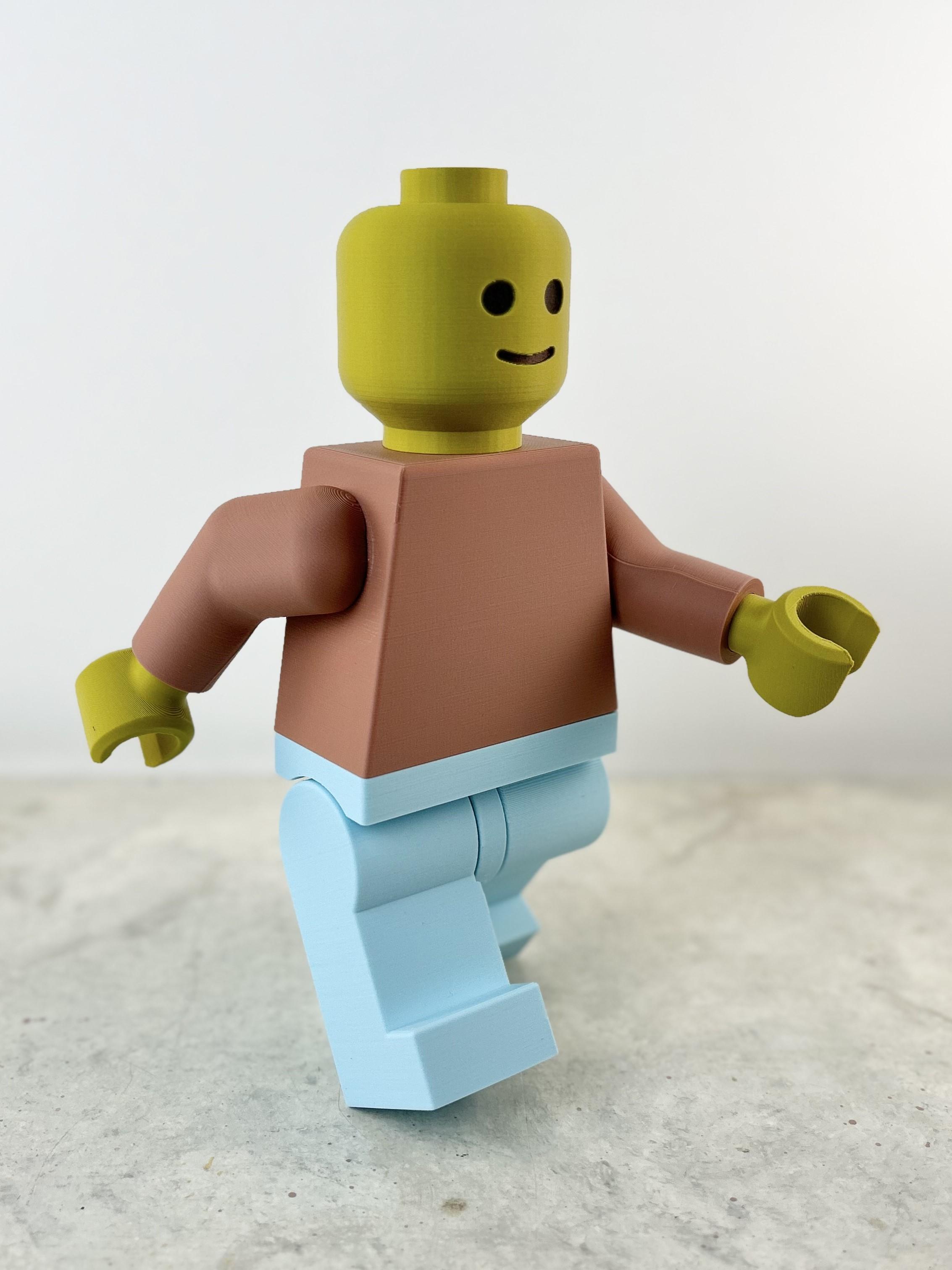 Generic Figure (6:1 LEGO-inspired brick figure, NO MMU/AMS, NO supports, NO glue) 3d model