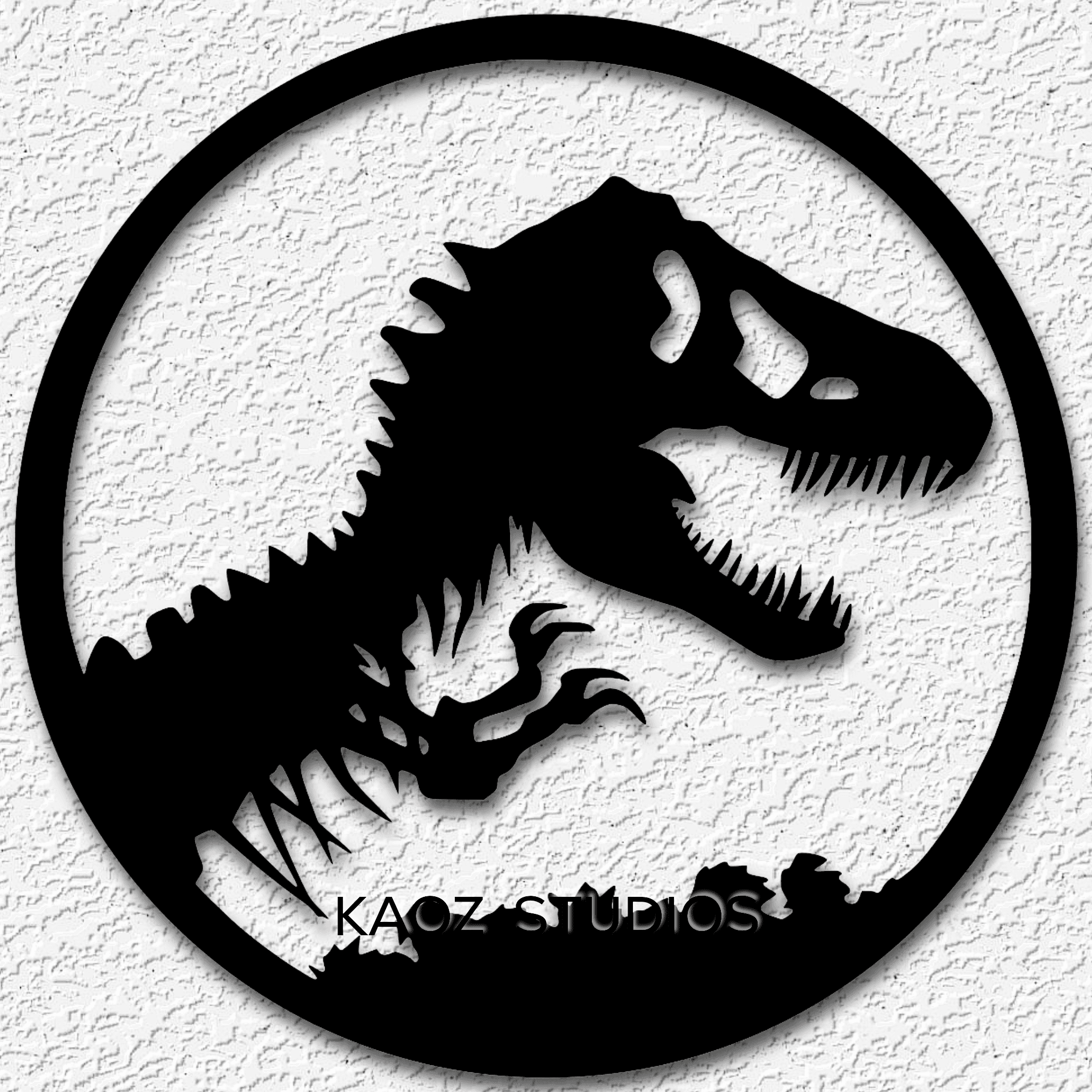 jurassic park logo wall art dinosaur wall decor movie fanart jurassic world 3d model