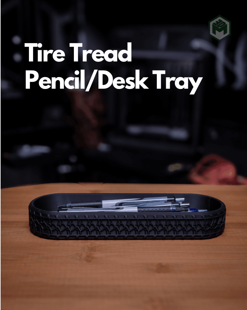 Tire Tread Pencil/Desk Tray | Early Access & Commercial License 3d model