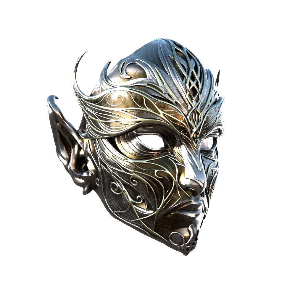 Dark Elf Mask 3d model