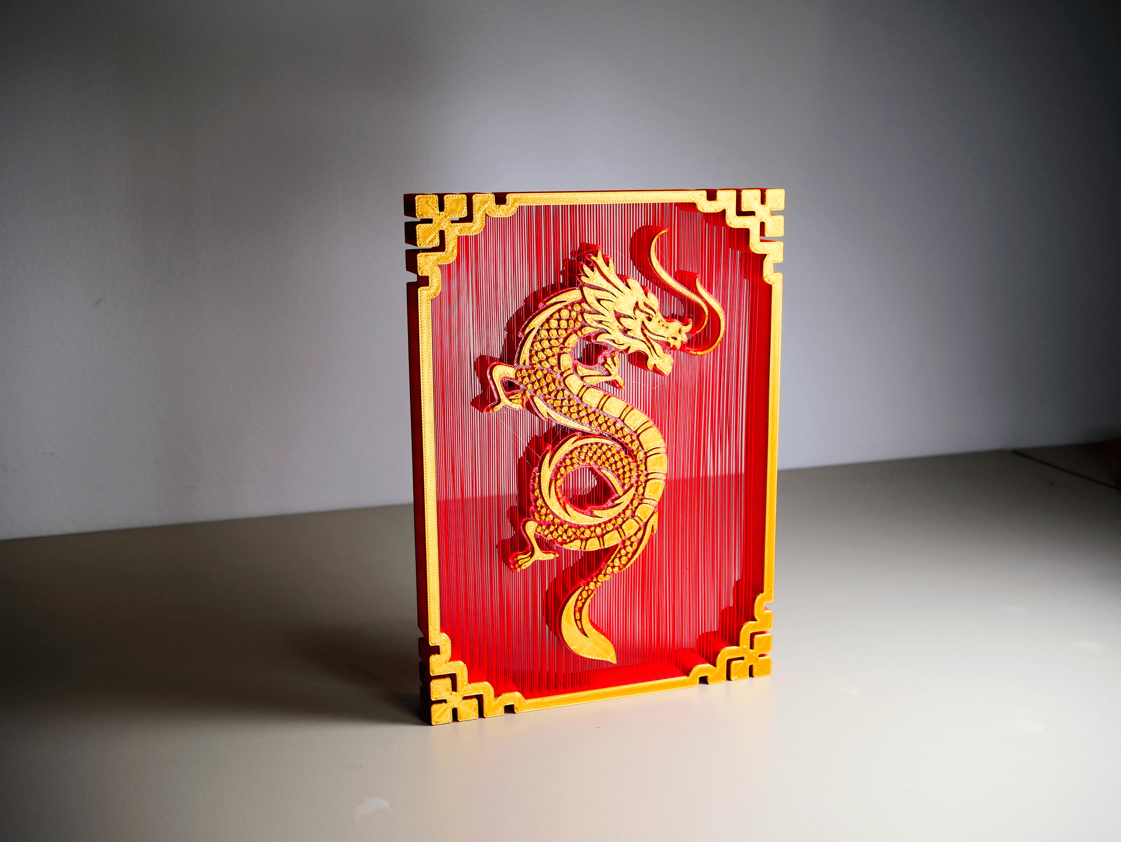 Dragon Suspended String Art 3d model