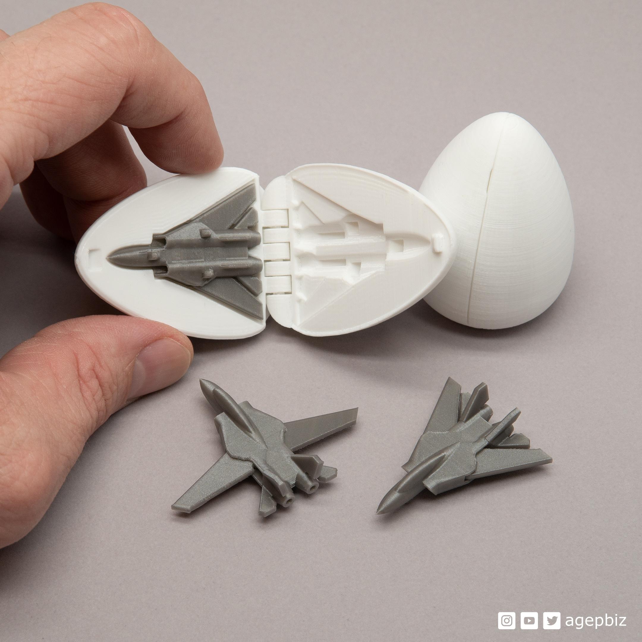 Surprise Egg #6 - Tiny F14 Jet Fighter 3d model