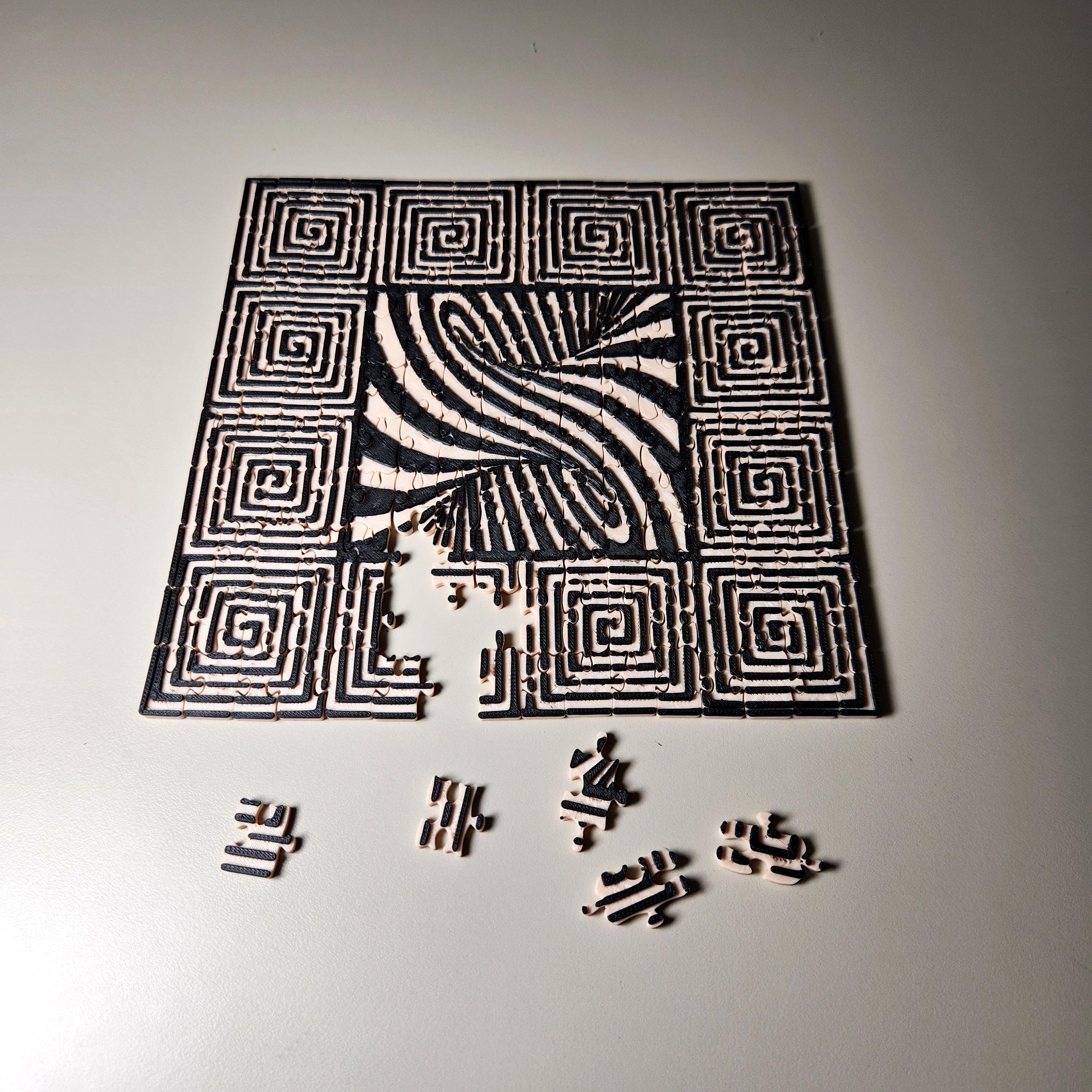 Impossible Jigsaw Puzzle - print-in-place 3d model